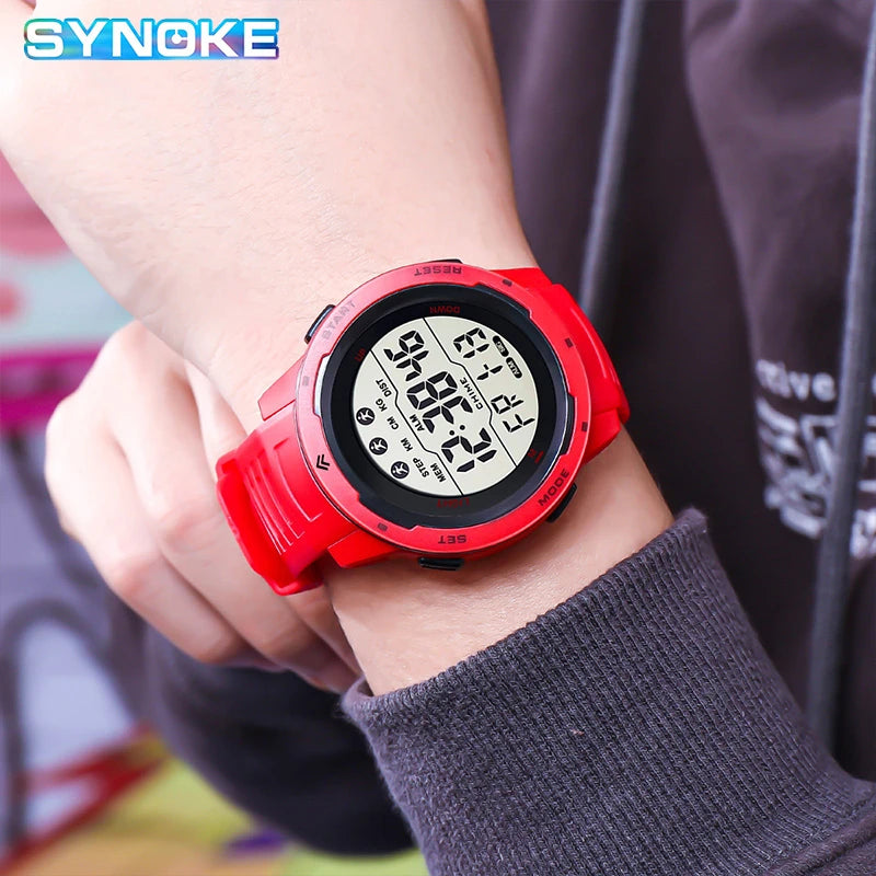 Reloj Hombre Outdoor Digital Watches Sport LED Men Big Dial Round Watch Luminous Casual Clock Multifunction Wrist Stopwatch 2022