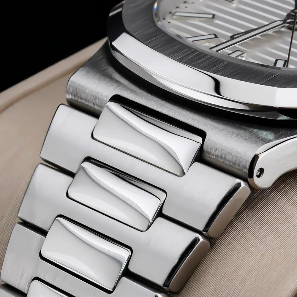 ROKATIE 2024 Luxury 9015 Japanese Movement Stainless Steel Watch 38mm Case Luminous Feature Day 50m Waterproof Watches for men