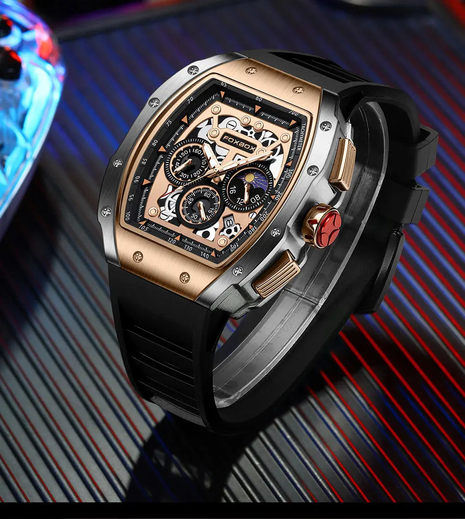 Relogio Masculino LIGE Men Watch Foxbox Brand Luxury Waterproof Quartz Wristwatch For Men Date Sport Silicone Clock Male Watches