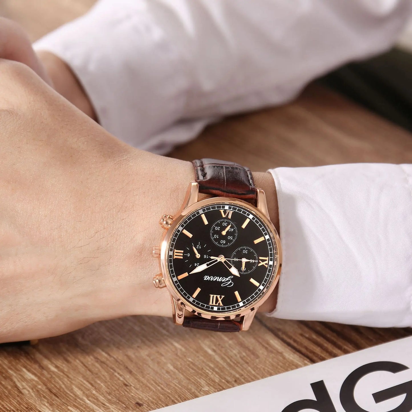 New Mens Watches Luxury Male Clock Fashion Sport Quartz Wristwatch for Man Casual Leather Belt Male Clock Relogio Masculino