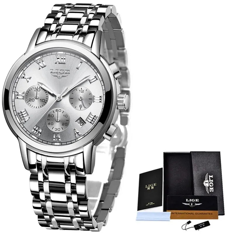 Relojes Hombre 2024 New LIGE Watches Men Luxury Brand Chronograph Male Sport Watches Waterproof Stainless Steel Quartz Men Watch