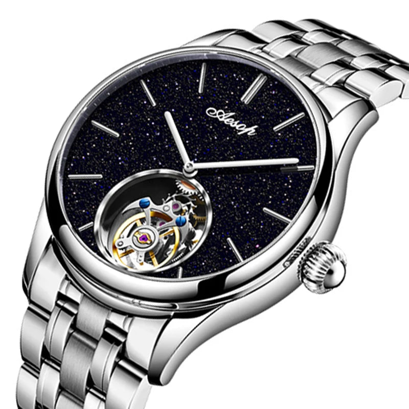 AESOP Tourbillon Luxury Mens Watches Waterproof Male Sports Watch For Men Mechanical Casual WristWatches Relogio Masculino 2025