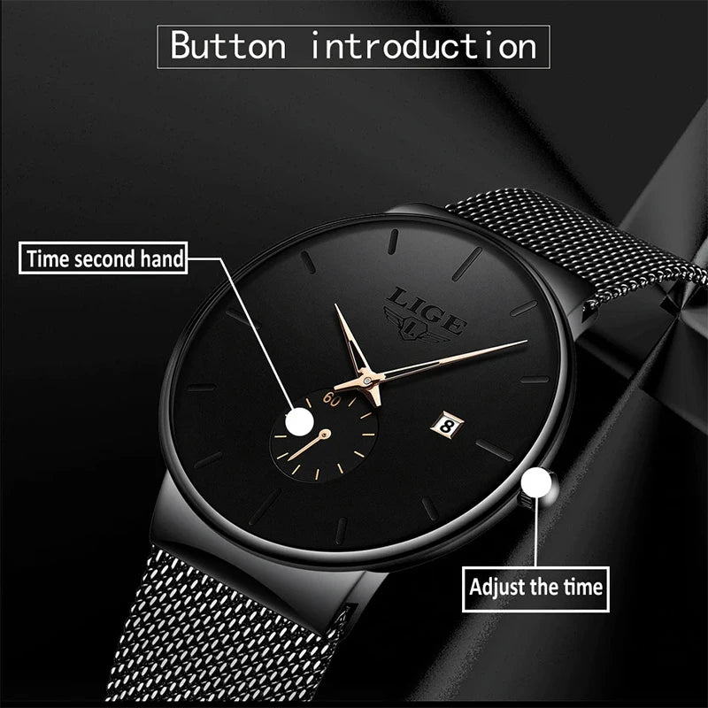 Man Ultra Thin Watches New Men's Watch Luxury Brand Gifts Male Clock Business Quartz Wristwatch Watch For Men Relogio Masculino