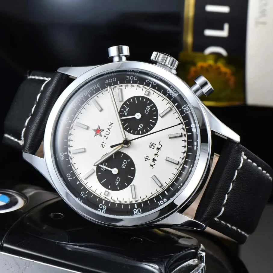 Men's watches 1963 pilot automatic watch 42mm waterproof retro quartz chronograph vintage dress watch