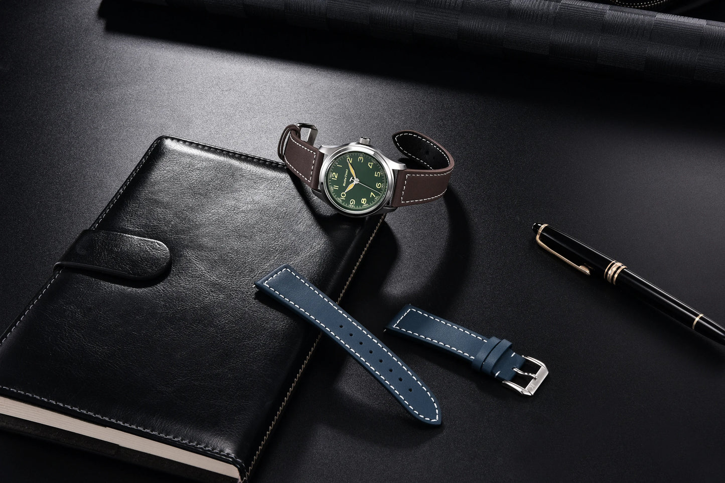 2025 New Rollstimi Men's Brand Watches Quartz Sapphire Mirror Men Simple Luminous Waterproof Wristwatch Business Leather Clock