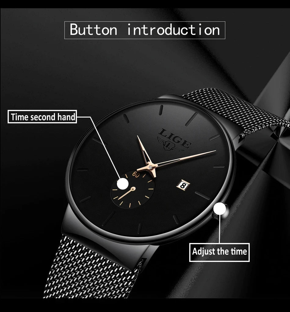 Man Ultra Thin Watches New Men's Watch Luxury Brand Gifts Male Clock Business Quartz Wristwatch Watch For Men Relogio Masculino