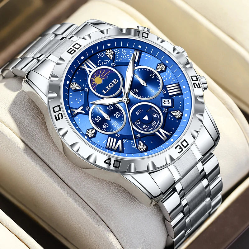 LIGE Woman Watches Rose Gold Top Brand Luxury Green Watch Women Quartz Waterproof Women's Wristwatch Ladies Girls Watches Clock