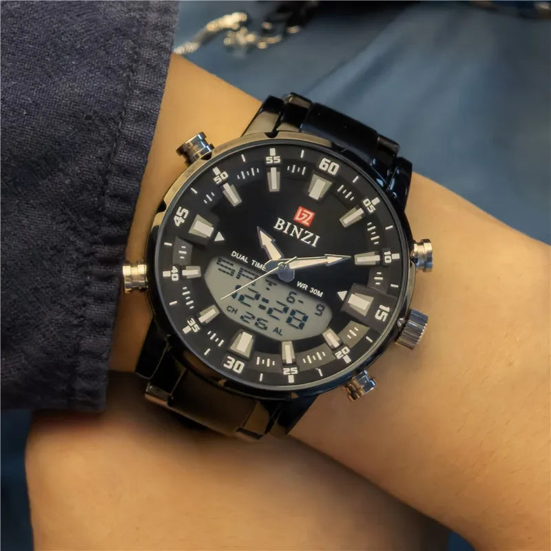 Top Brand Luxury Mens Quartz Gold Watches 2025 Men Sports Waterproof Man Wristwatch Chronograph Male Clock Relogio Masculino