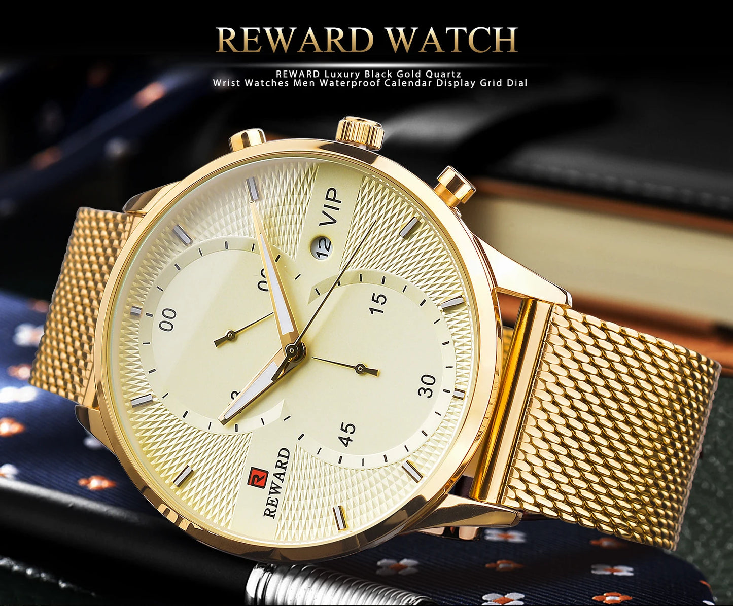 REWARD 82001M Relogios Masculino Business Quartz Fashion Men's Watch Steel Strip Watch Luxury Calendar Watches for Men Часы