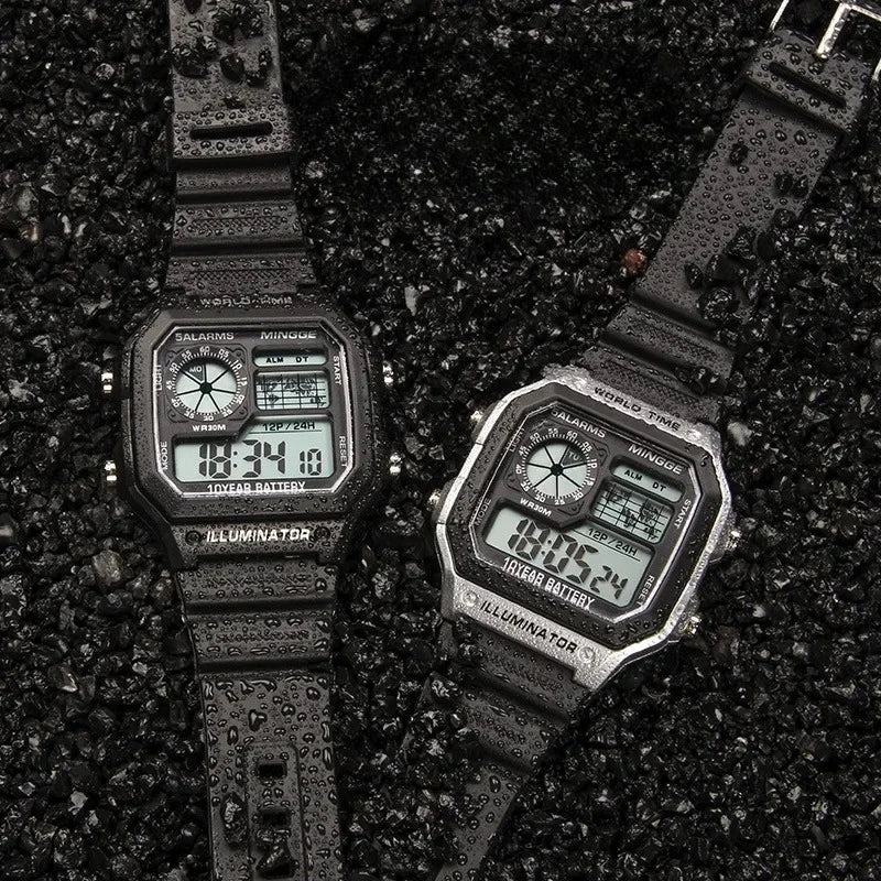 Digital Watches Men Sports Luminous Chronograph Waterproof Ultra-thin Electronic Wrist Watches Relogio Masculino Reloj Hombre