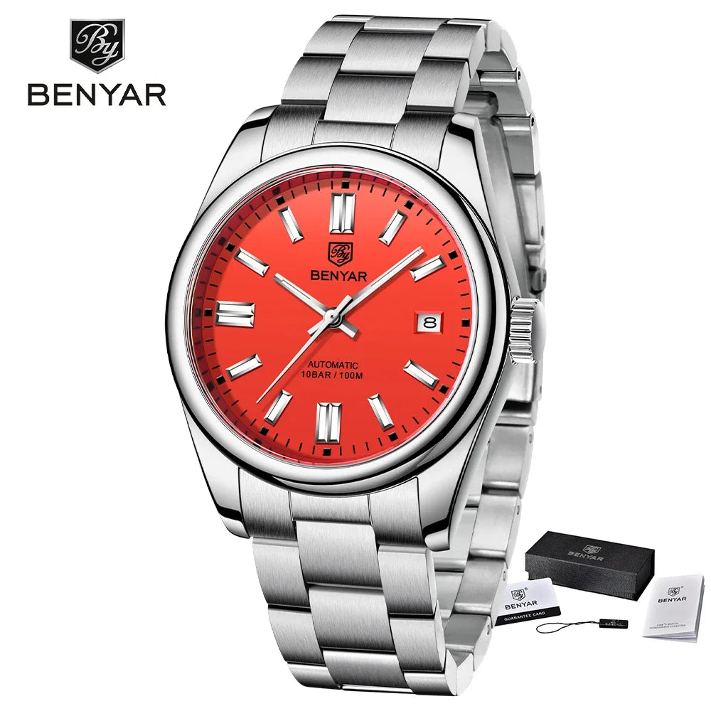 Relojes Hombre 2025 BENYAR New Watches Men Luxury Brand Chronograph Male Sport Watches Waterproof Stainless Steel Quartz Watch