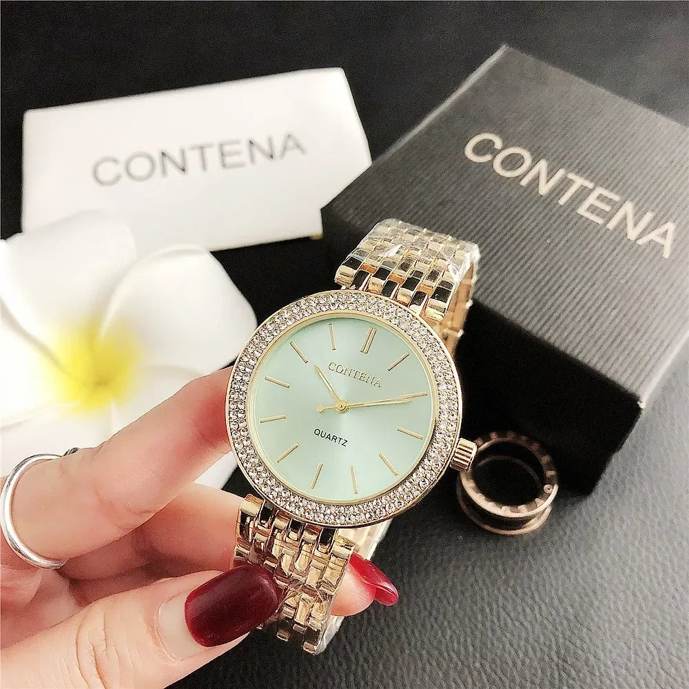New Fashion Luxury Ladies Watches for Women Luxury Brand Stainless Steel Roman Numeral Watch Relogio Feminino
