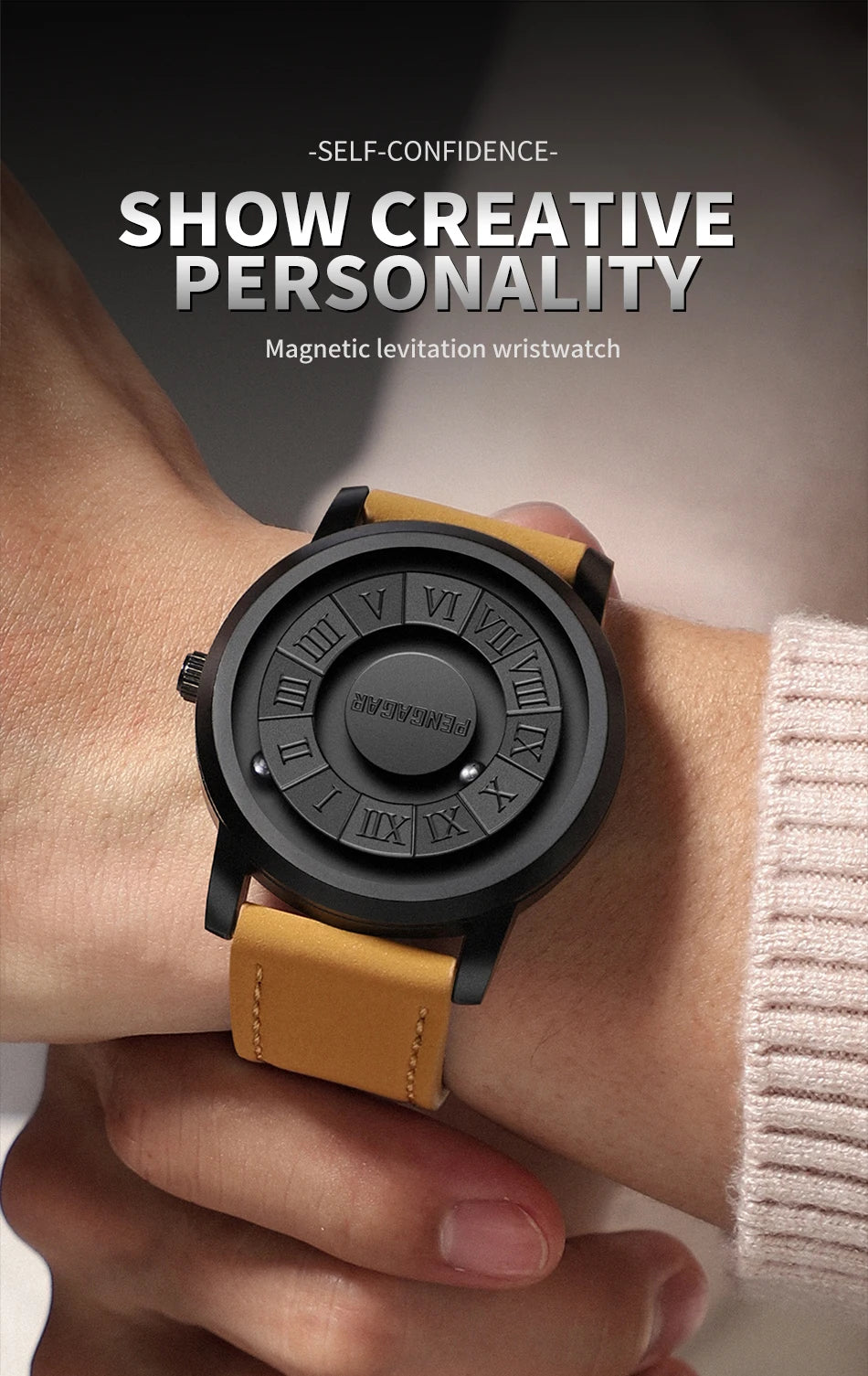 2025 New Men's Watches Top Luxury Quartz Watch For Men Creative Scrolling Pointer Magnetic Force Wrist Clock Relogio Masculino