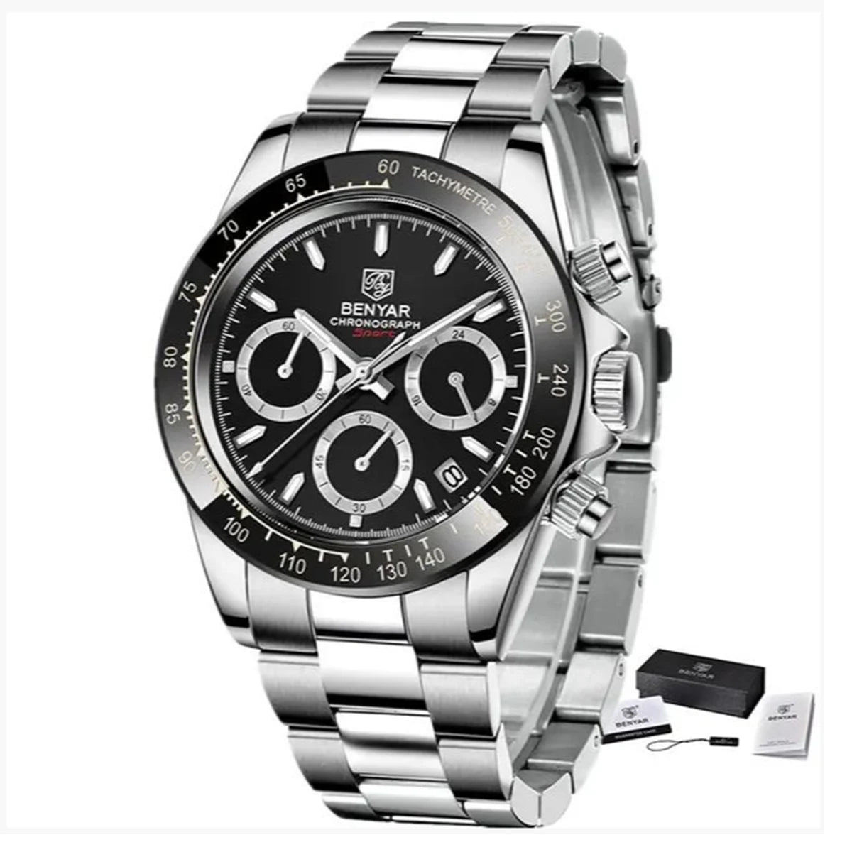 Relojes Hombre 2024 BENYAR New  Watches Men Luxury Brand Chronograph Male Sport Watches Waterproof Stainless Steel Quartz  Watch