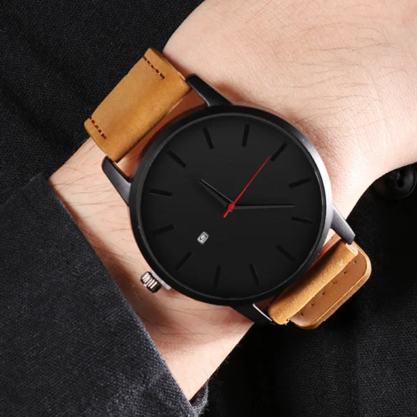 Relogio Masculino Sports Men's Wristwatches Leather Male Clock Minimalistic Watches Famle Quartz Simple Designer Reloj Hombre