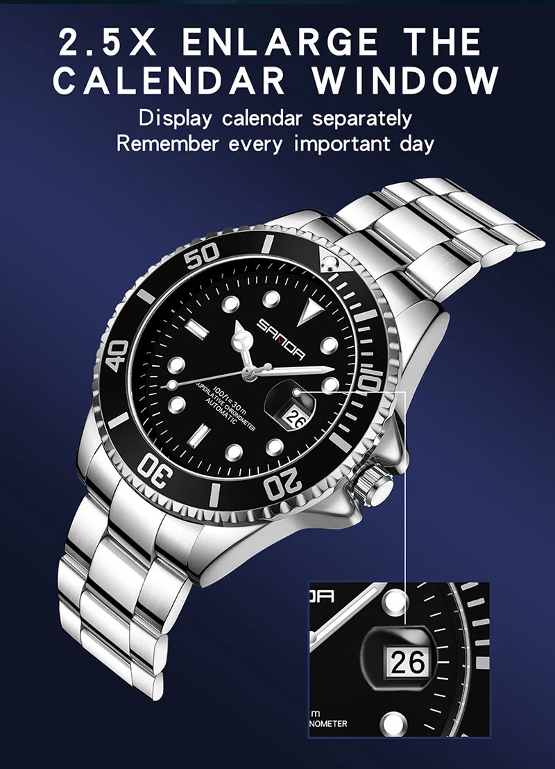 New Luxury Brand Automatic Watches Round Design Waterproof Watch For Men Sport Stylish Mechanical Wristwatches Relogio Masculino