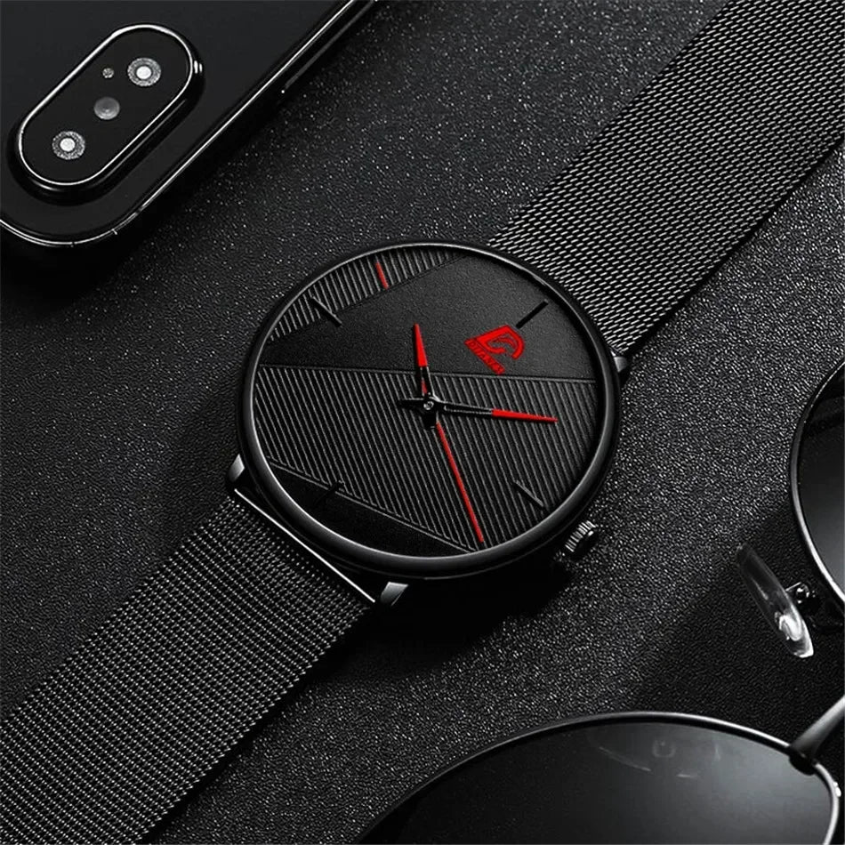 reloj hombre Watches Mens 2023 Minimalist Men's Fashion Ultra-thin Watch Simple Men Business Quartz Wristwatch relogio masculino