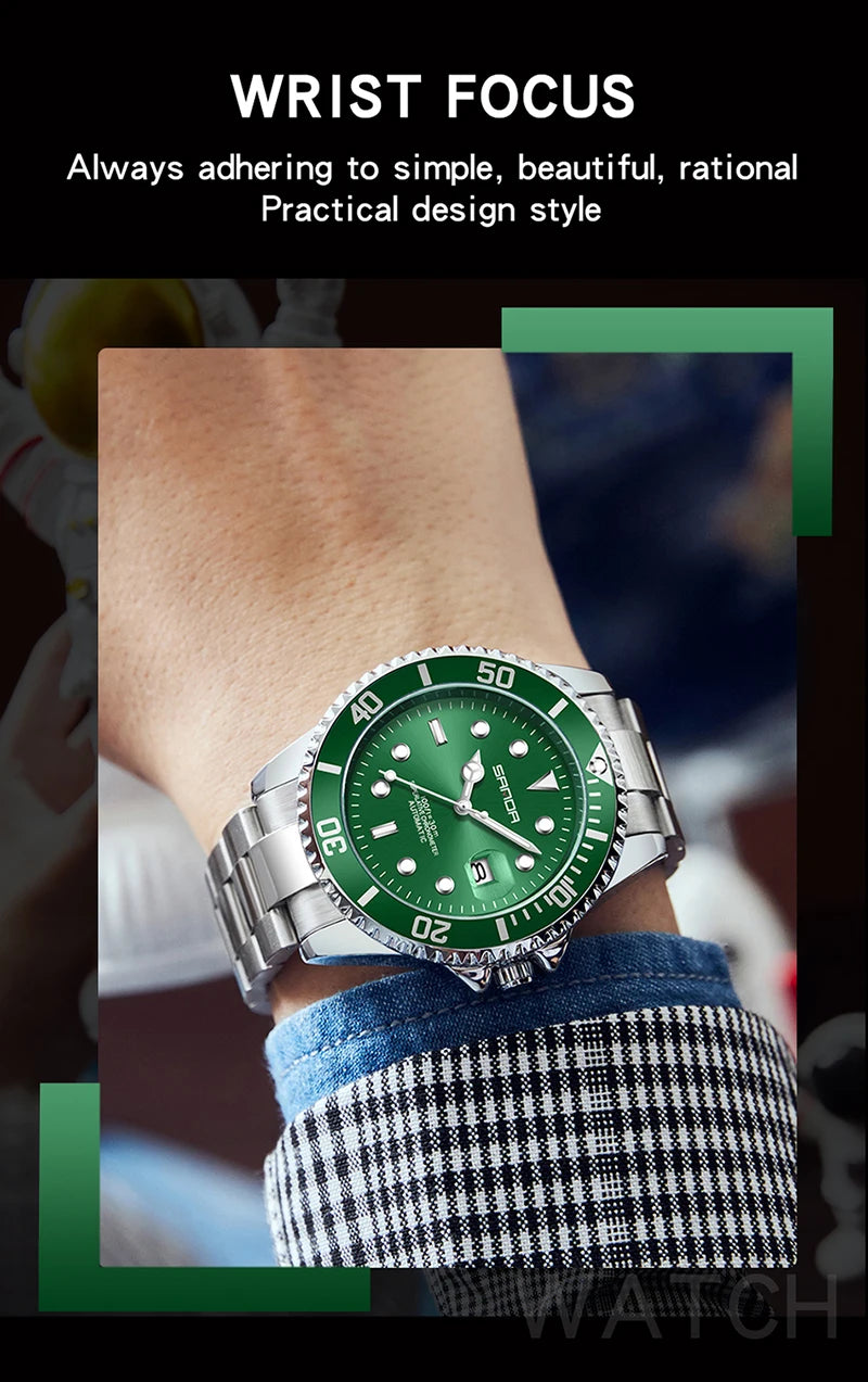 New Luxury Brand Automatic Watches Round Design Waterproof Watch For Men Sport Stylish Mechanical Wristwatches Relogio Masculino