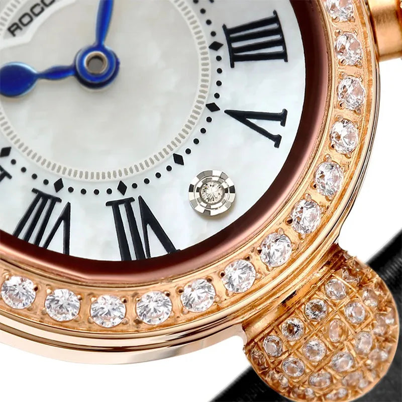 ROCOS Luxury Brand Woman Watch High Quality Fashion Oval Ladies Fashion Quartz watches Leather Waterproof  Watch for Women R0233