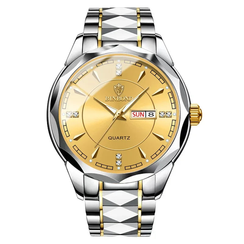 Luxury Square Sport Man Wristwatch Waterproof Luminous Chronograph Quartz Men's Watches Stainless Steel Men Watch Reloj