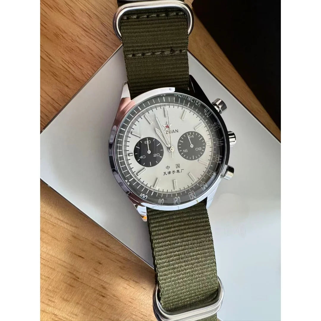 High-quality, functional 40mm trendy minimalist sports chronograph quartz watch for men A+