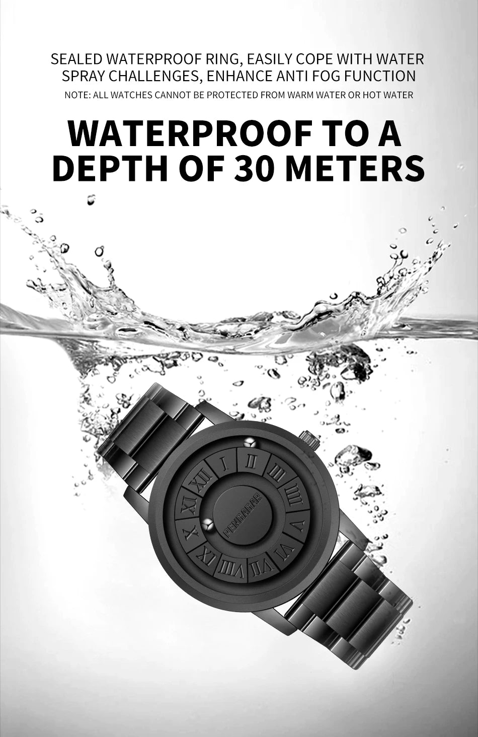 2025 New Men's Watches Top Luxury Quartz Watch For Men Creative Scrolling Pointer Magnetic Force Wrist Clock Relogio Masculino