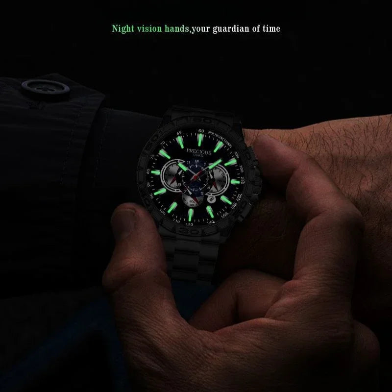 Relogio Masculino Top Business Men's watch Luxury Brand Stainless Steel Wrist Watch Chronograph Army Military Quartz Watches