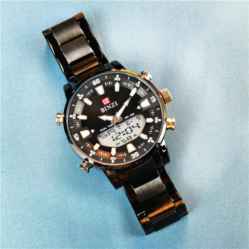 Top Brand Luxury Mens Quartz Gold Watches 2025 Men Sports Waterproof Man Wristwatch Chronograph Male Clock Relogio Masculino