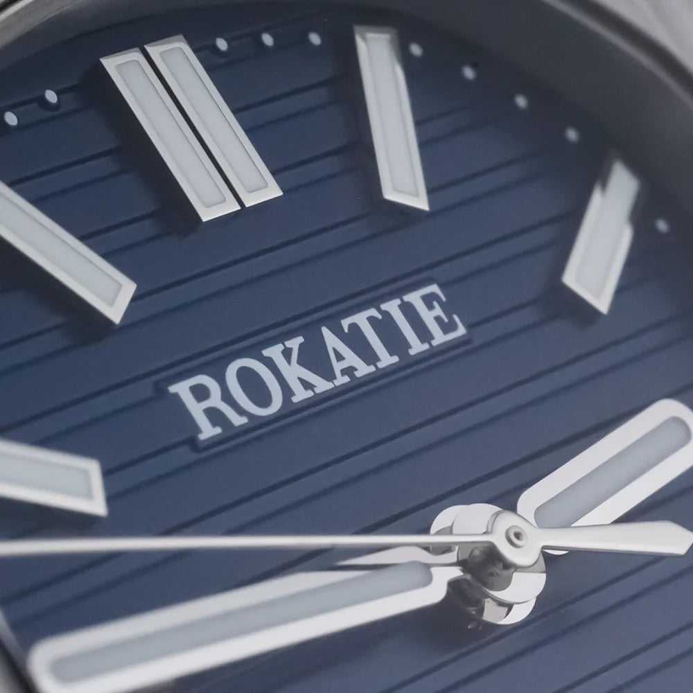 ROKATIE 2024 Luxury 9015 Japanese Movement Stainless Steel Watch 38mm Case Luminous Feature Day 50m Waterproof Watches for men