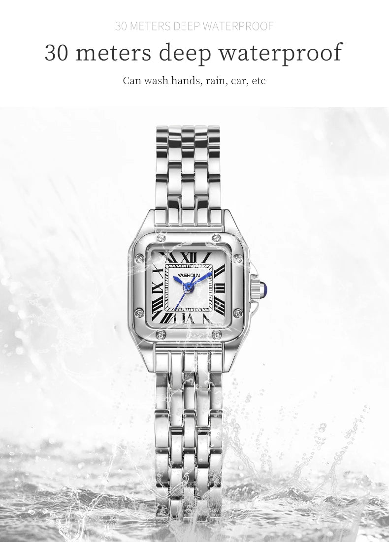 2025 Elegant Fashion Women's Watches Luxury Brand Original Quartz Watch for Ladies Waterproof Stainless Steel Luminous Date