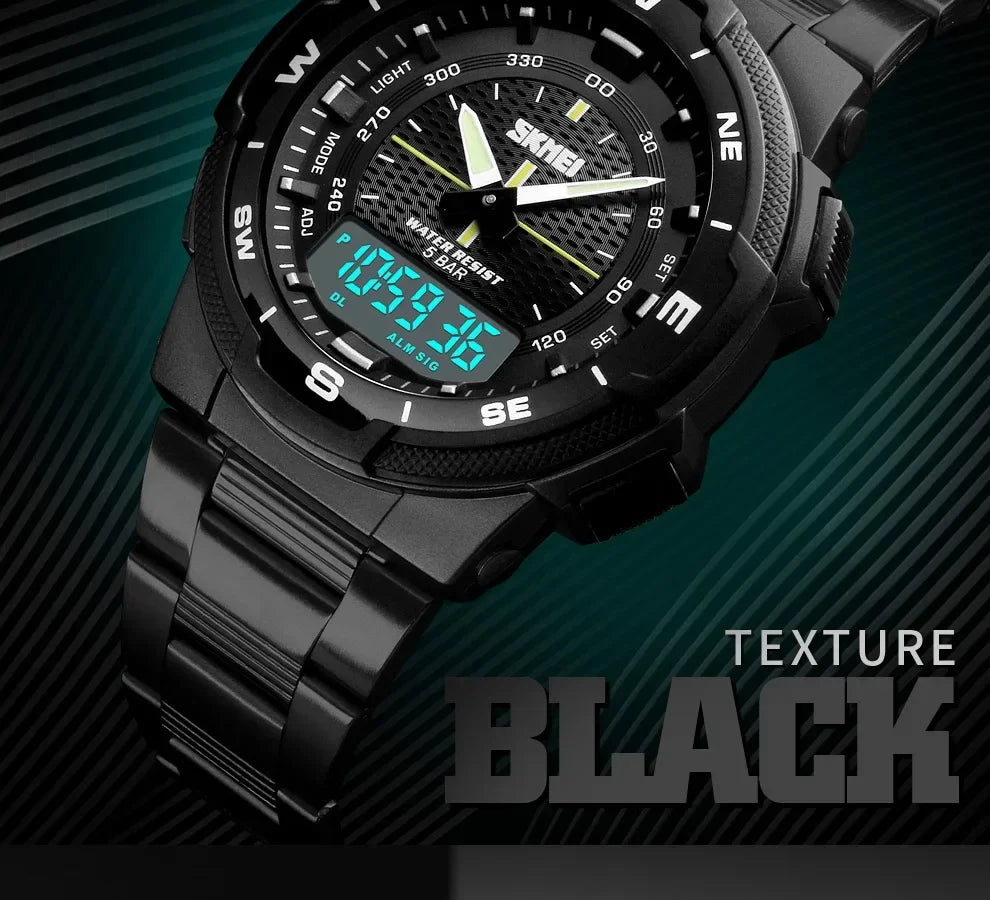 SKMEI 1370 Luxury Full Steel Business Waterproof Watch Relogio Masculino Watch Men Fashion Sport Quartz Clock Mens Watches