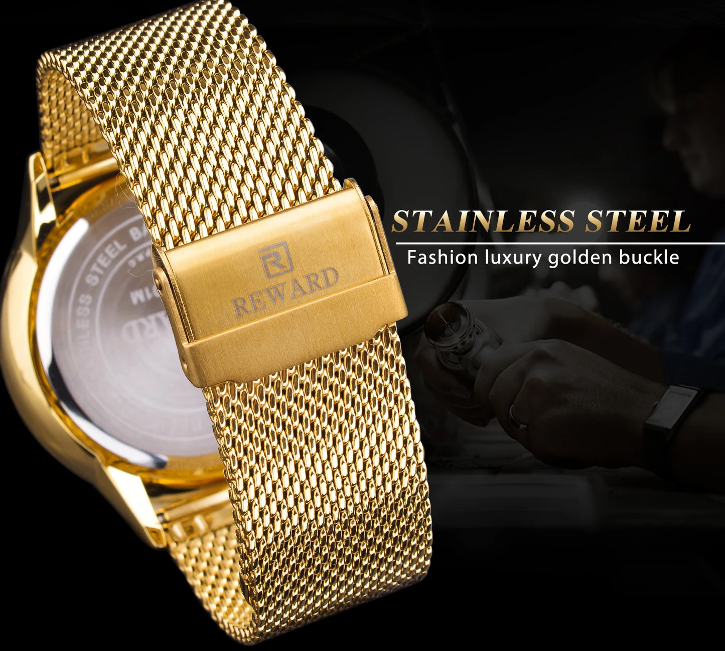 REWARD 82001M Relogios Masculino Business Quartz Fashion Men's Watch Steel Strip Watch Luxury Calendar Watches for Men Часы