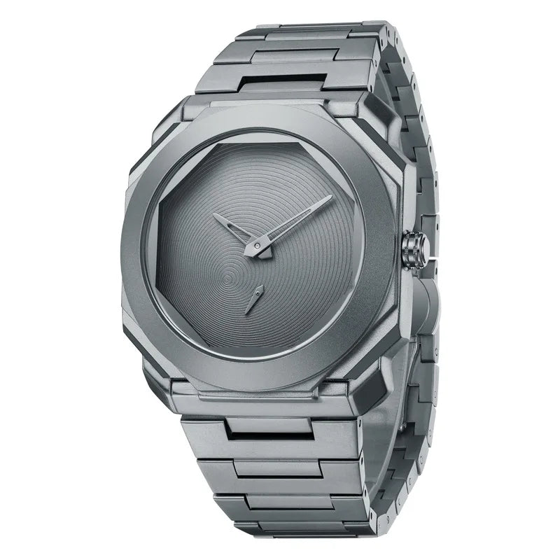 New Watches for Men Luxury Stainless Steel Unique Octagonal Dial Waterproof Quartz Wristwatches Relogio Masculino Drop Shipping