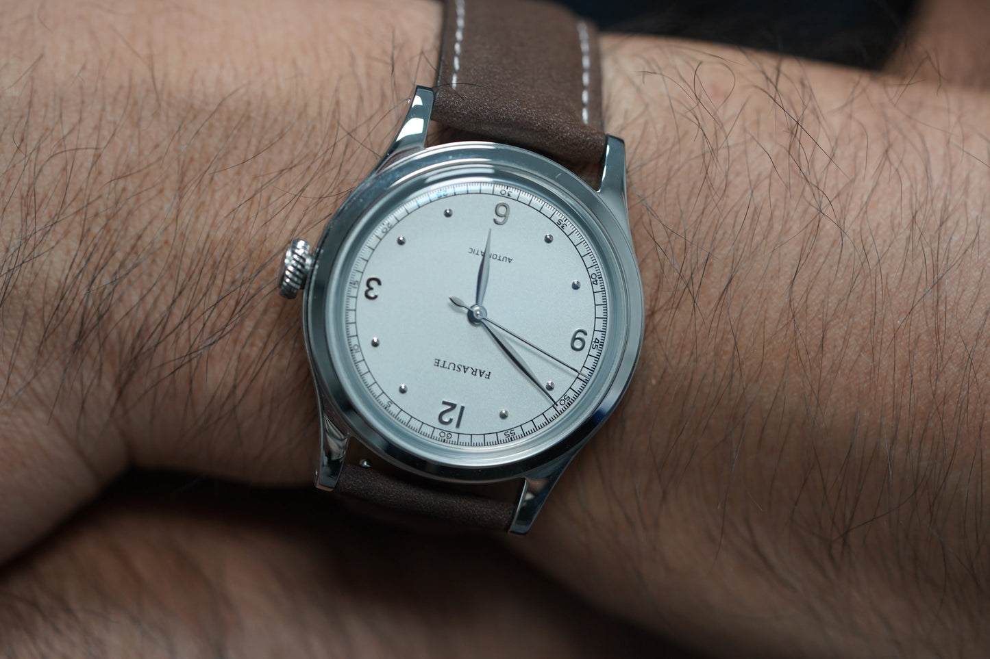 FARASUTE New Retro Japan 821A Automatic Mechanical Movement Wristwatch For Men Simple 5Bar Waterproof Watch Men reloj hombre