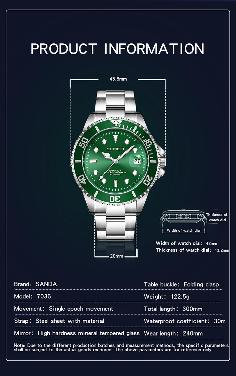 New Luxury Brand Automatic Watches Round Design Waterproof Watch For Men Sport Stylish Mechanical Wristwatches Relogio Masculino