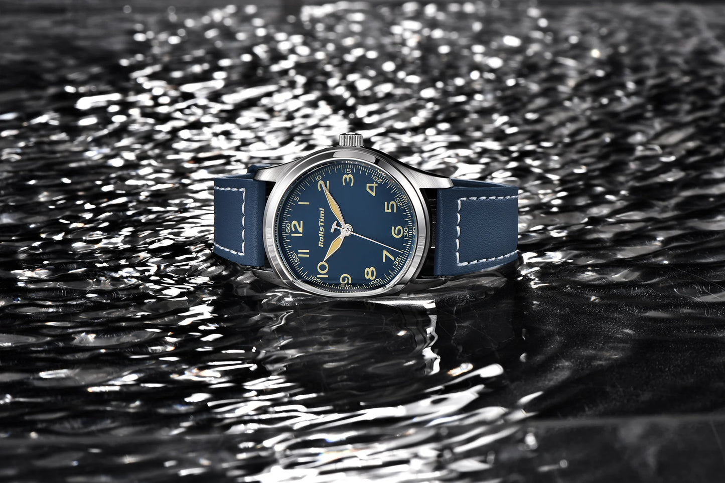 2025 New Rollstimi Men's Brand Watches Quartz Sapphire Mirror Men Simple Luminous Waterproof Wristwatch Business Leather Clock