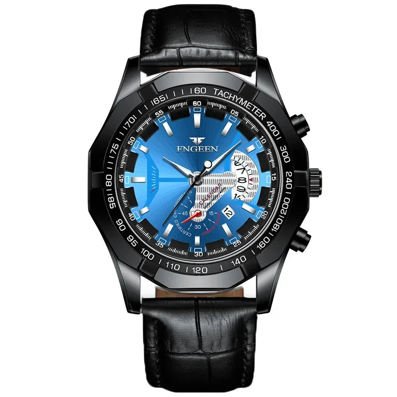 Luxury Square Sport Man Wristwatch Waterproof Luminous Chronograph Quartz Men's Watches Stainless Steel Men Watch Reloj