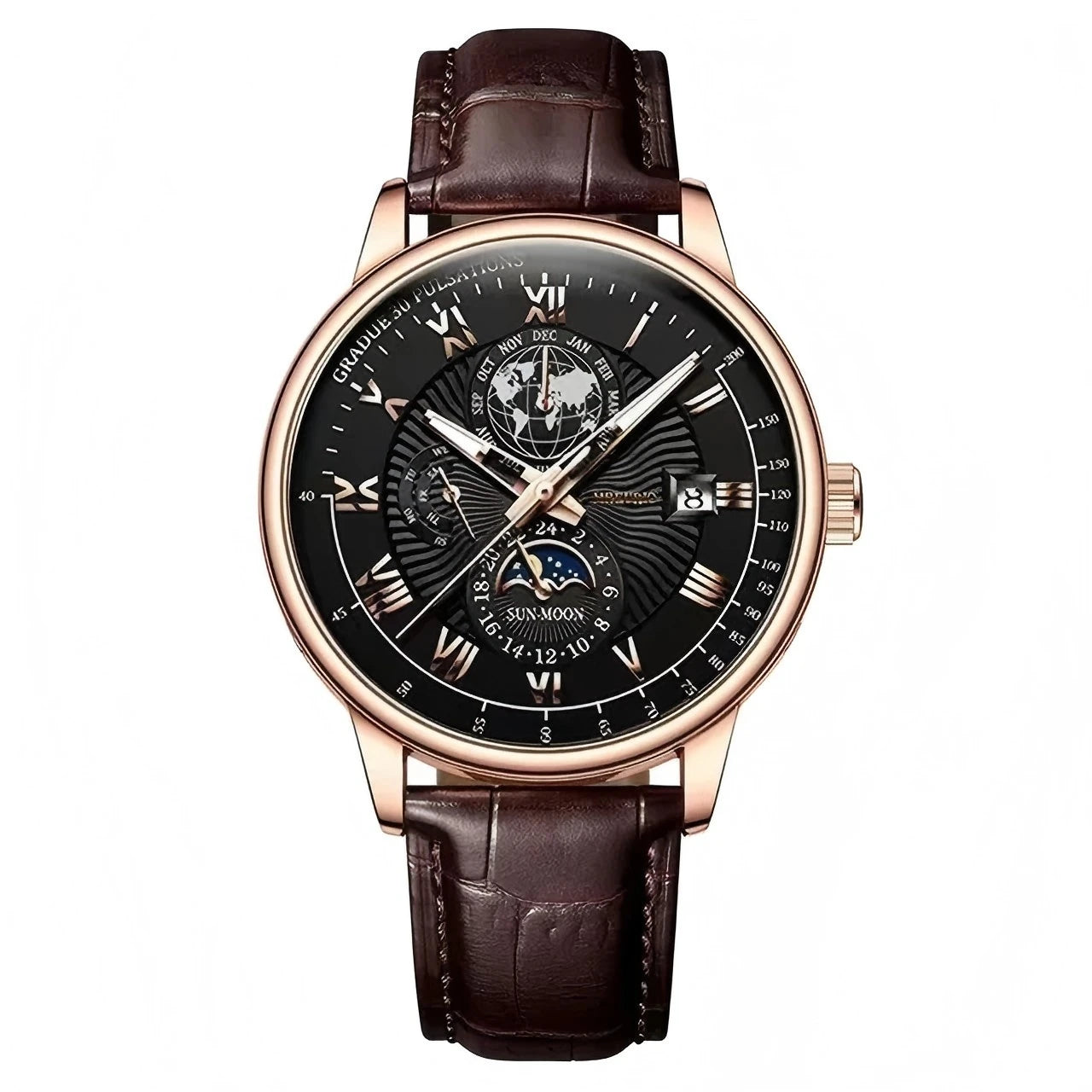 2026 Men Watch Fashion Top Luxury Sport Men's Wristwatch Waterproof Luminous Leather Date Quartz Watches Man clock