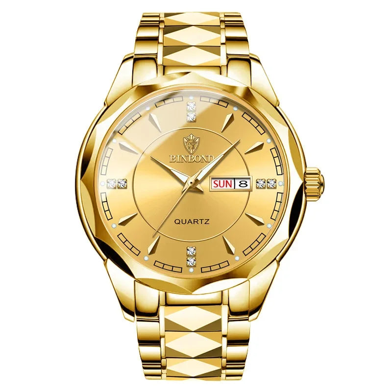 Luxury Square Sport Man Wristwatch Waterproof Luminous Chronograph Quartz Men's Watches Stainless Steel Men Watch Reloj
