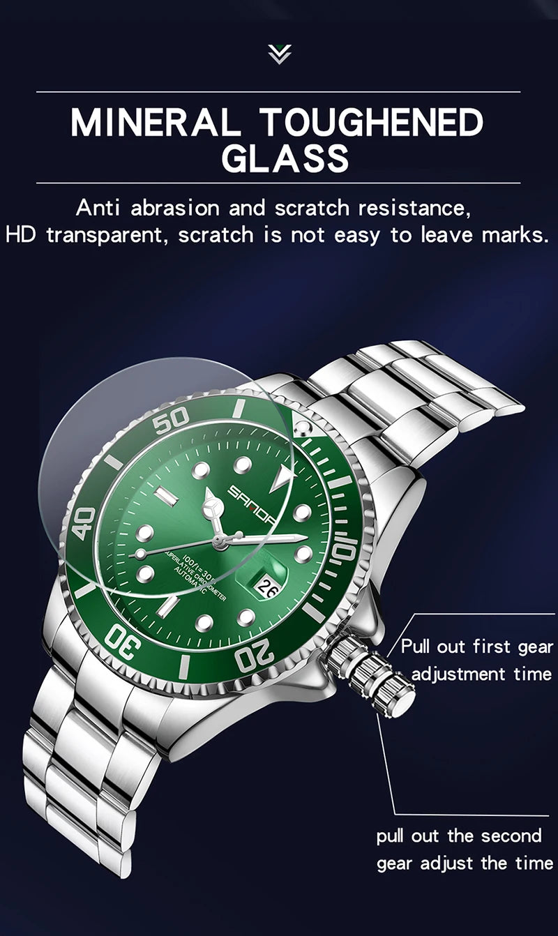 New Luxury Brand Automatic Watches Round Design Waterproof Watch For Men Sport Stylish Mechanical Wristwatches Relogio Masculino