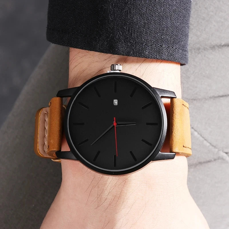 Relogio Masculino Men's Watches Fashion Simple Quartz Watches for Man Casual Sports Leather Male Quartz Clock relojes hombre