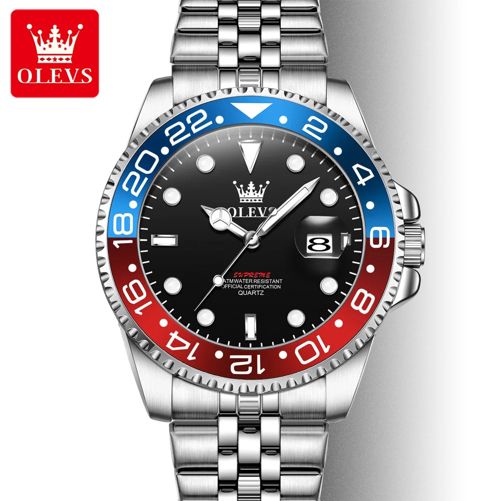 OLEVS 5657 Watch For Men Original Fashion Date Sports Business Quartz Man Watch Top Brand  Big Dial Waterproof Luminous Luxury
