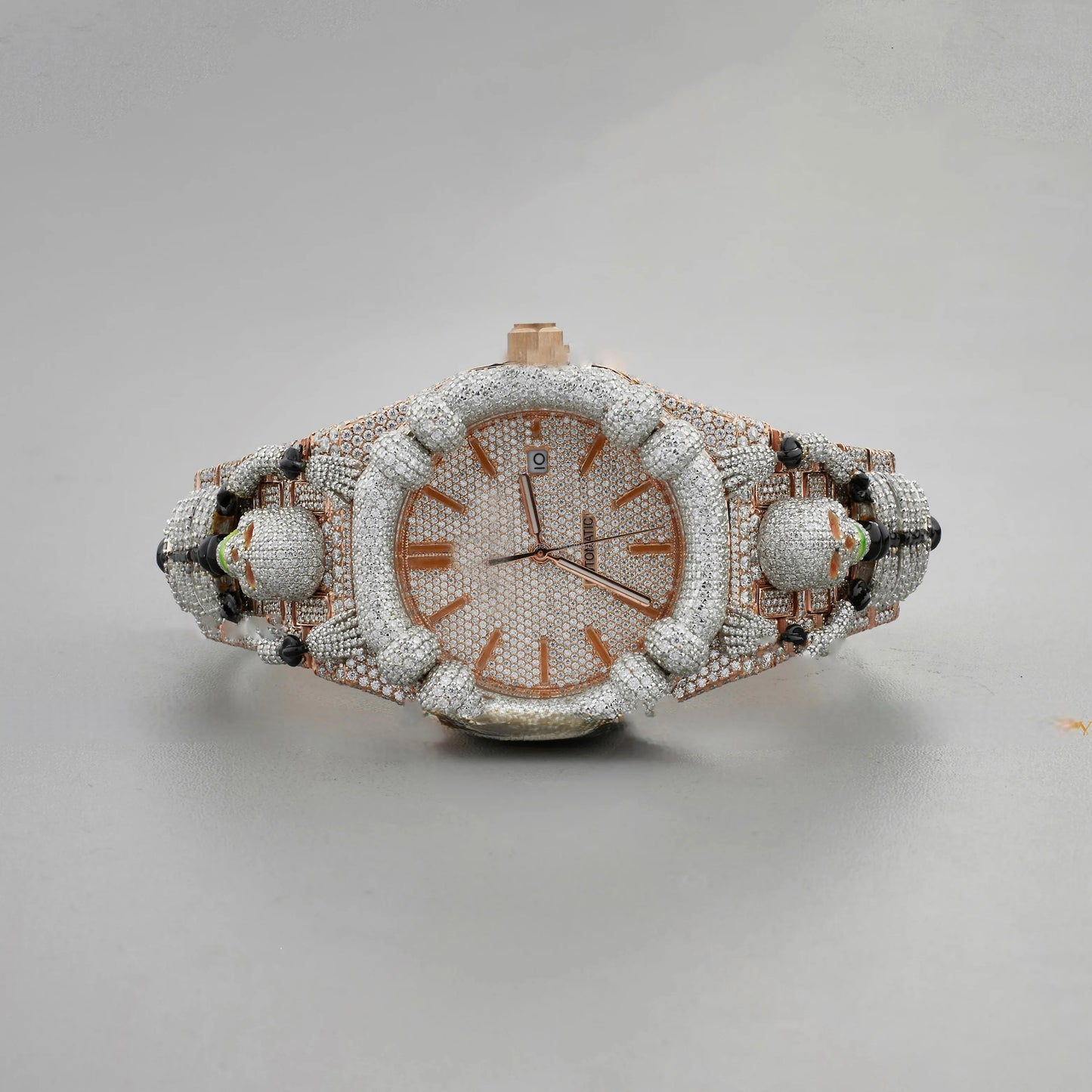 For Certified New Luxury Diamond VVS Moissanite Hip Hop Quartz Stainless Steel 5mm Case Thickness Gold Watch for Men