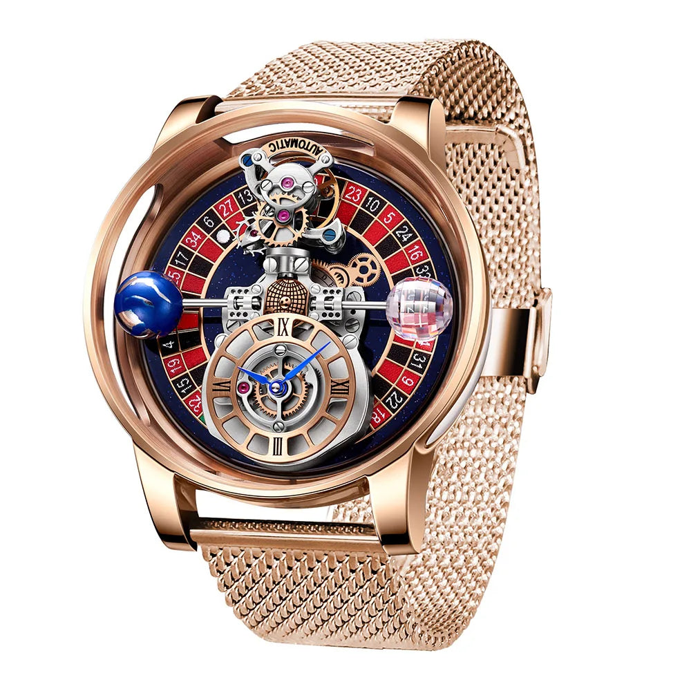 Las Vegas Roulette PINDU DESIGN Mens Watches Top Brand Luxury Astronomia Quartz Watch Montre Homme