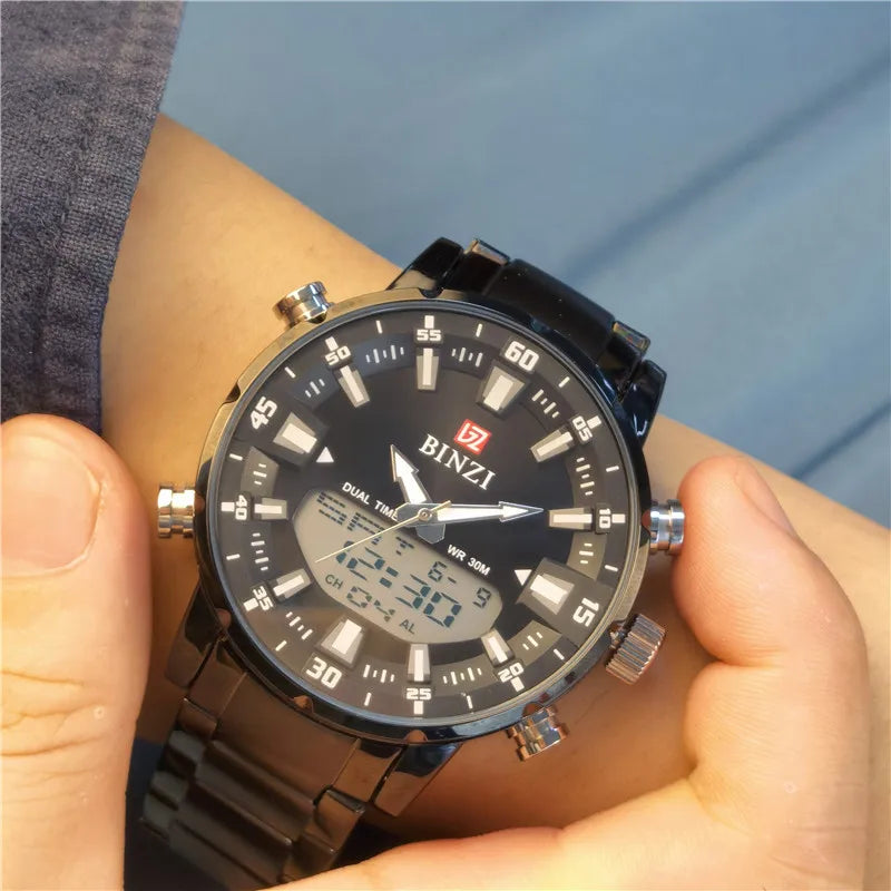 Top Brand Luxury Mens Quartz Gold Watches 2025 Men Sports Waterproof Man Wristwatch Chronograph Male Clock Relogio Masculino