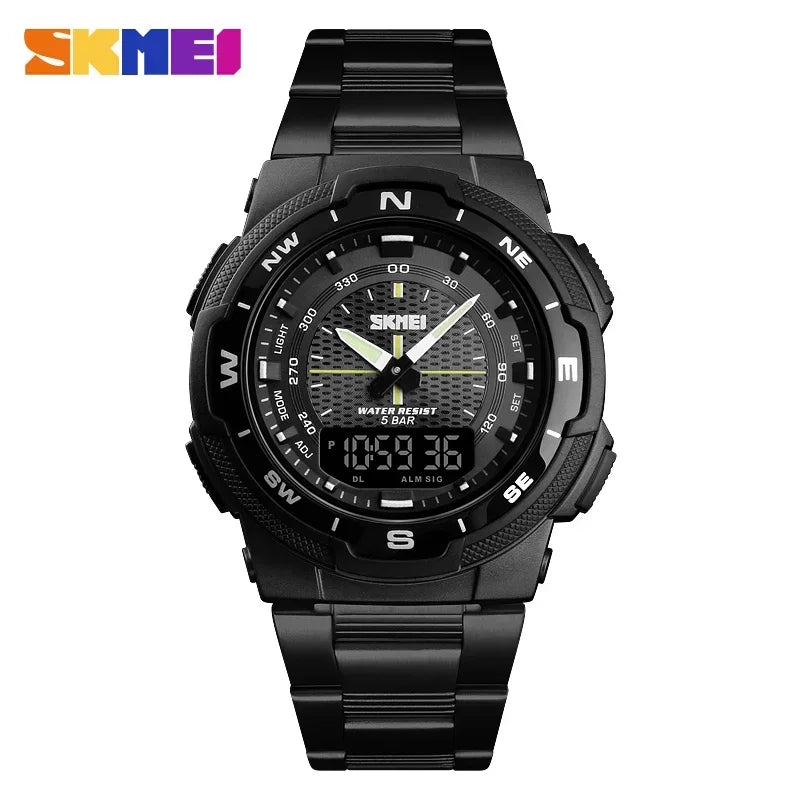 SKMEI 1370 Luxury Full Steel Business Waterproof Watch Relogio Masculino Watch Men Fashion Sport Quartz Clock Mens Watches
