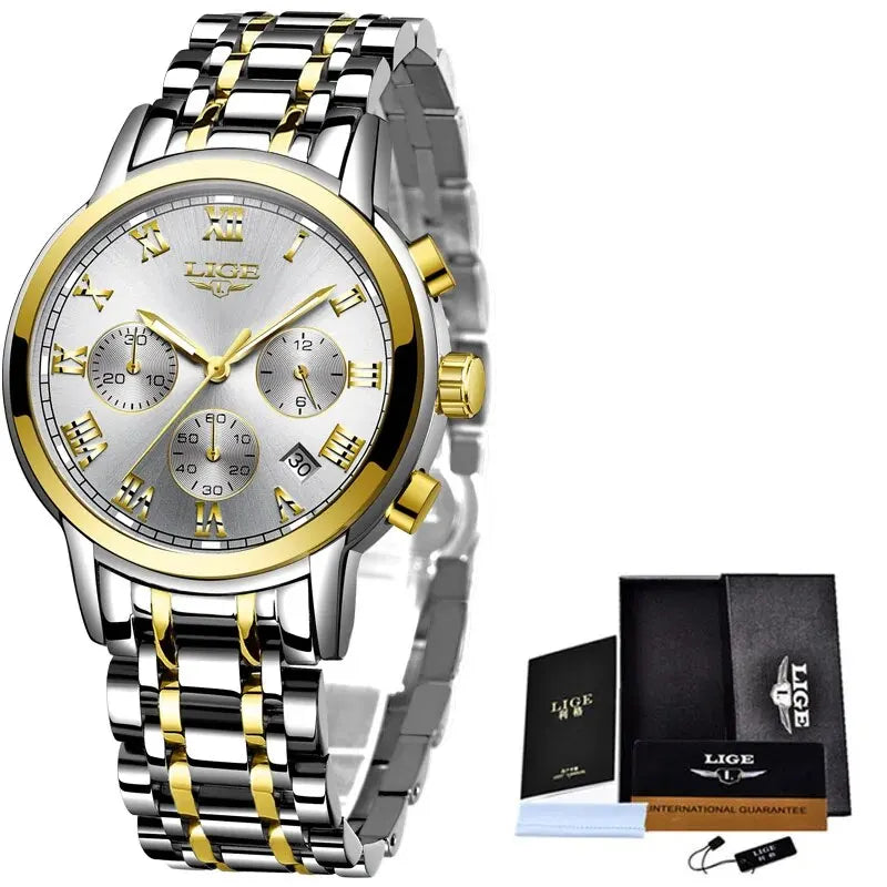 Relojes Hombre 2024 New LIGE Watches Men Luxury Brand Chronograph Male Sport Watches Waterproof Stainless Steel Quartz Men Watch