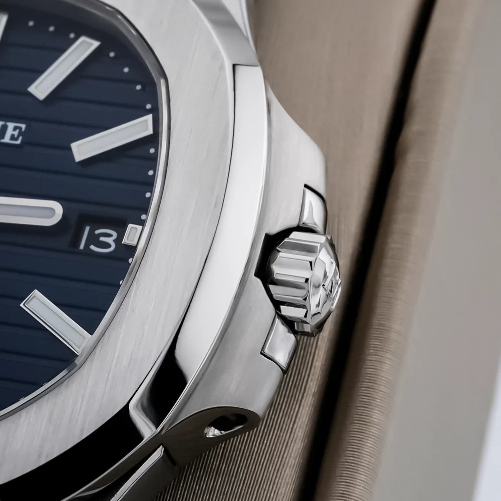 ROKATIE 2024 Luxury 9015 Japanese Movement Stainless Steel Watch 38mm Case Luminous Feature Day 50m Waterproof Watches for men