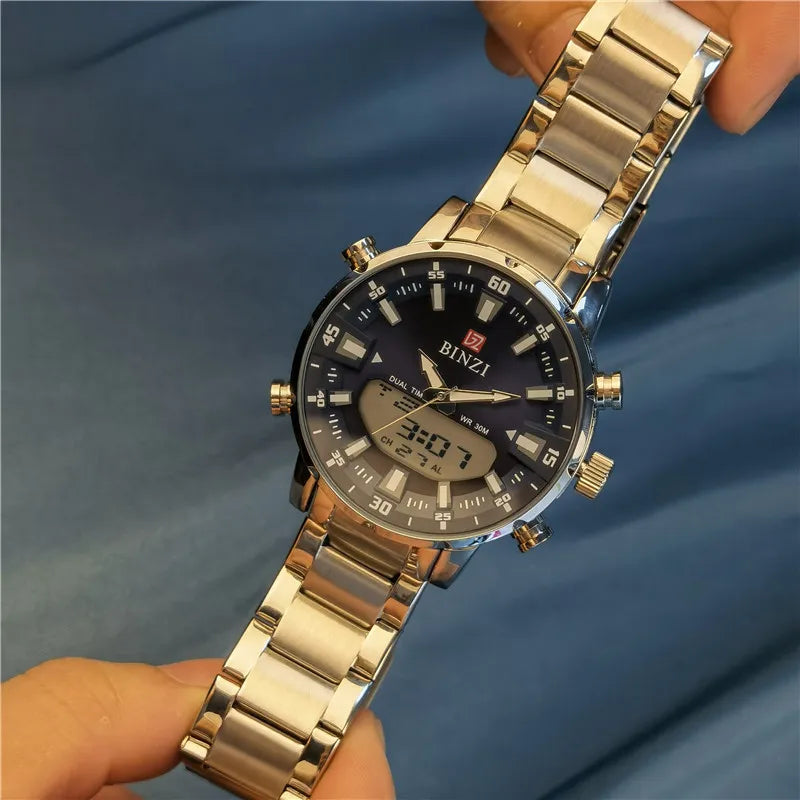 Top Brand Luxury Mens Quartz Gold Watches 2025 Men Sports Waterproof Man Wristwatch Chronograph Male Clock Relogio Masculino