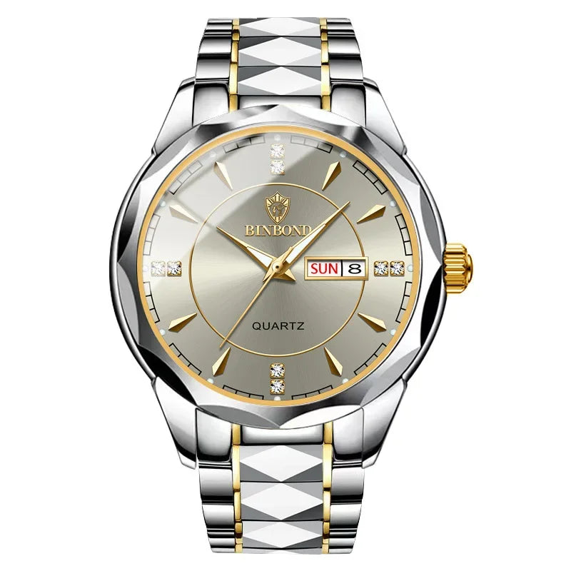 Luxury Square Sport Man Wristwatch Waterproof Luminous Chronograph Quartz Men's Watches Stainless Steel Men Watch Reloj
